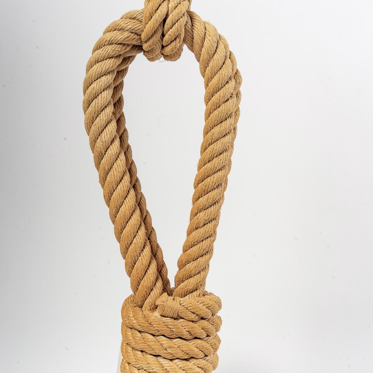 1950 Large Rope Chandelier by Adrien Audoux & Frida Minet In Good Condition In Saint-Ouen, FR
