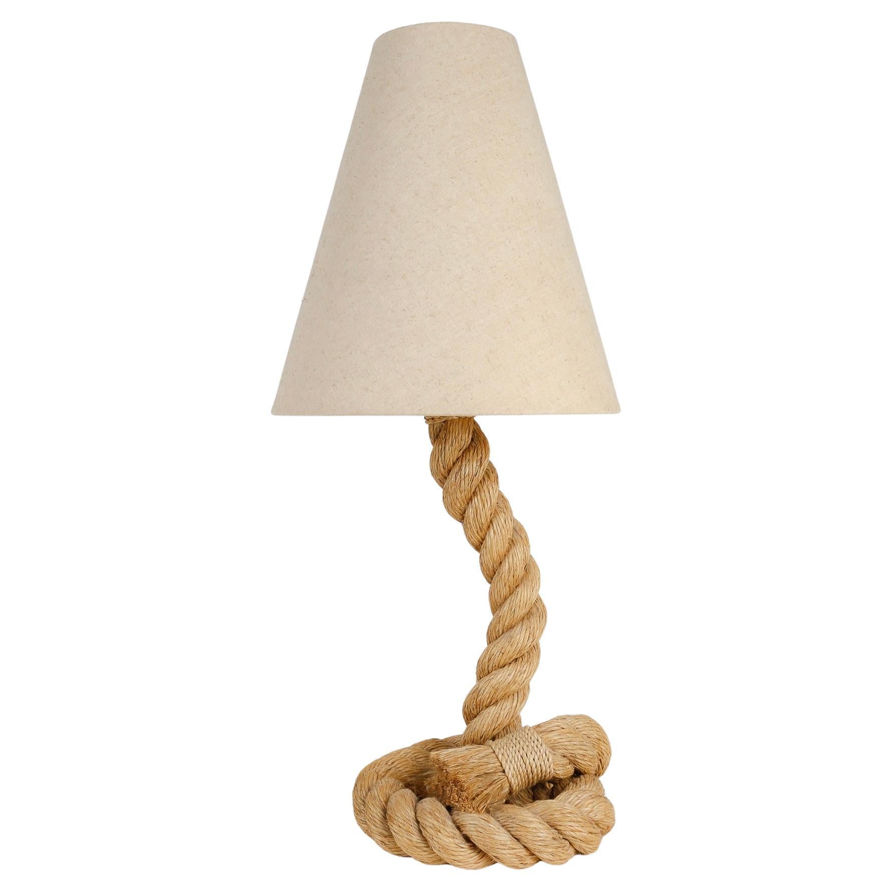1950 Large Rope Lamp by Audoux and Minet For Sale