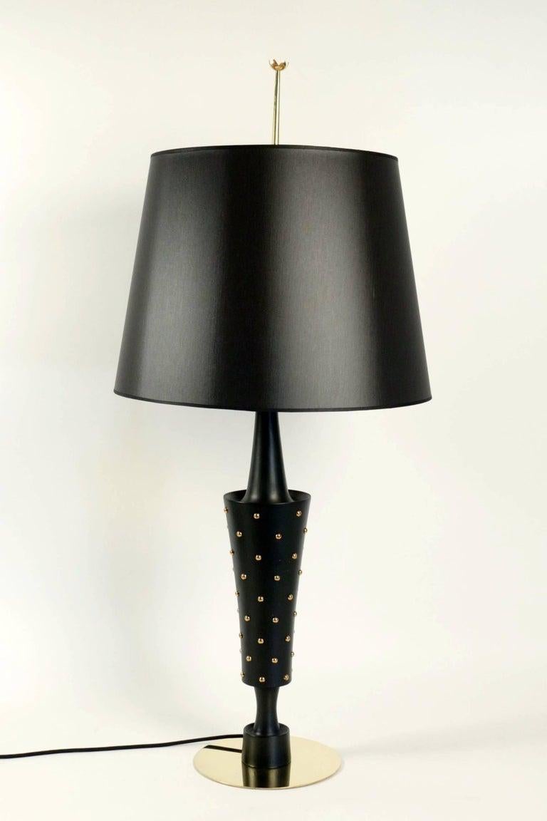 Lacquered 1950 Large Table Lamp Stilnovo of the 1950s, Original Label For Sale