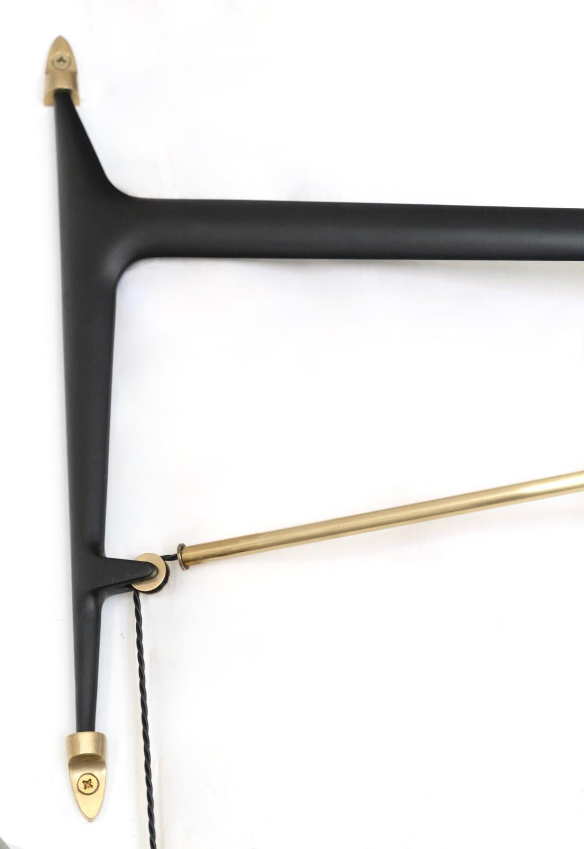 Brass 1950 Large wall bracket light by Maison Arlus For Sale