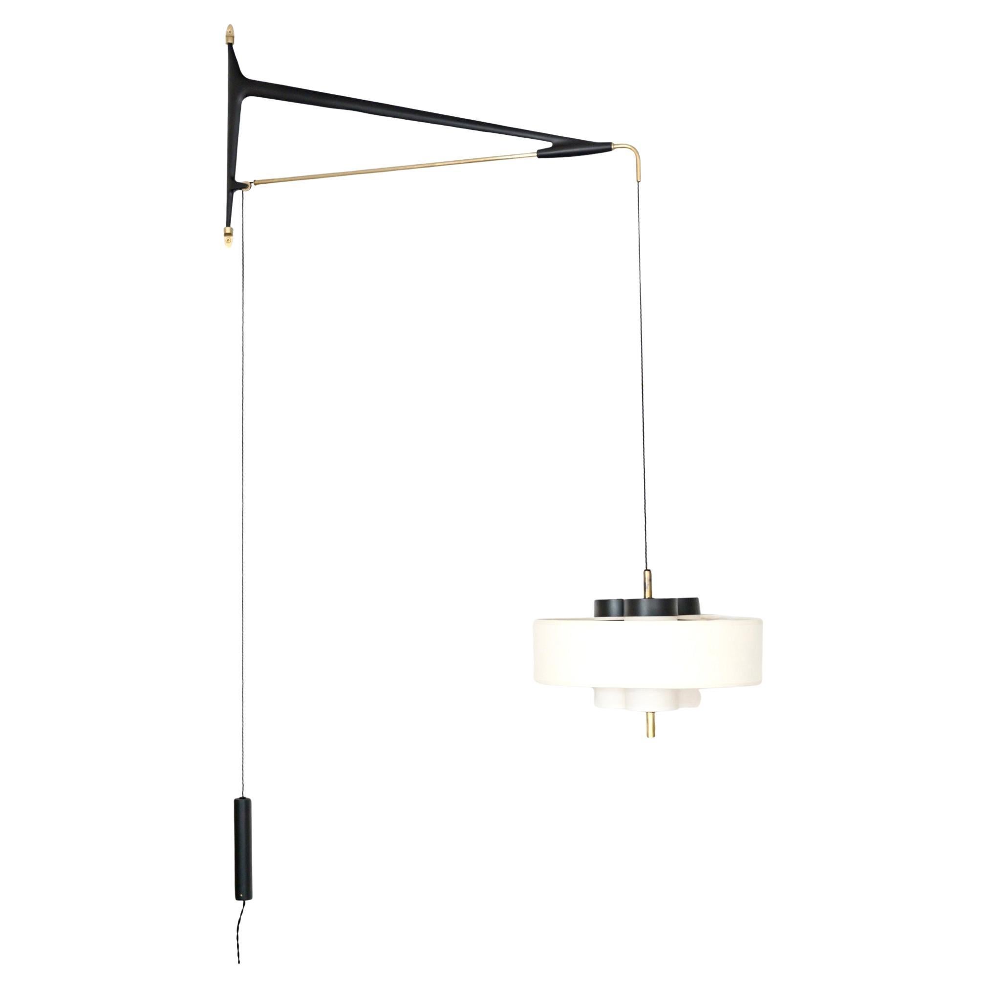 1950 Large wall bracket light by Maison Arlus For Sale 2