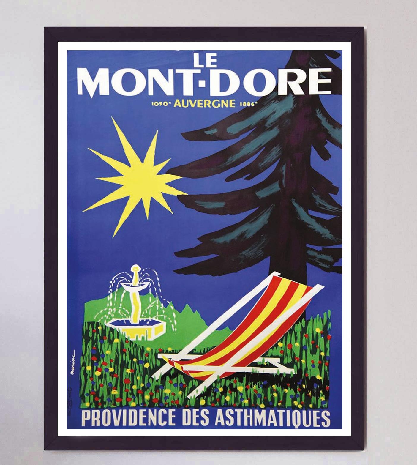 Mid-20th Century 1950 Le Monte Dore Auvergne - Auriac Original Vintage Poster For Sale