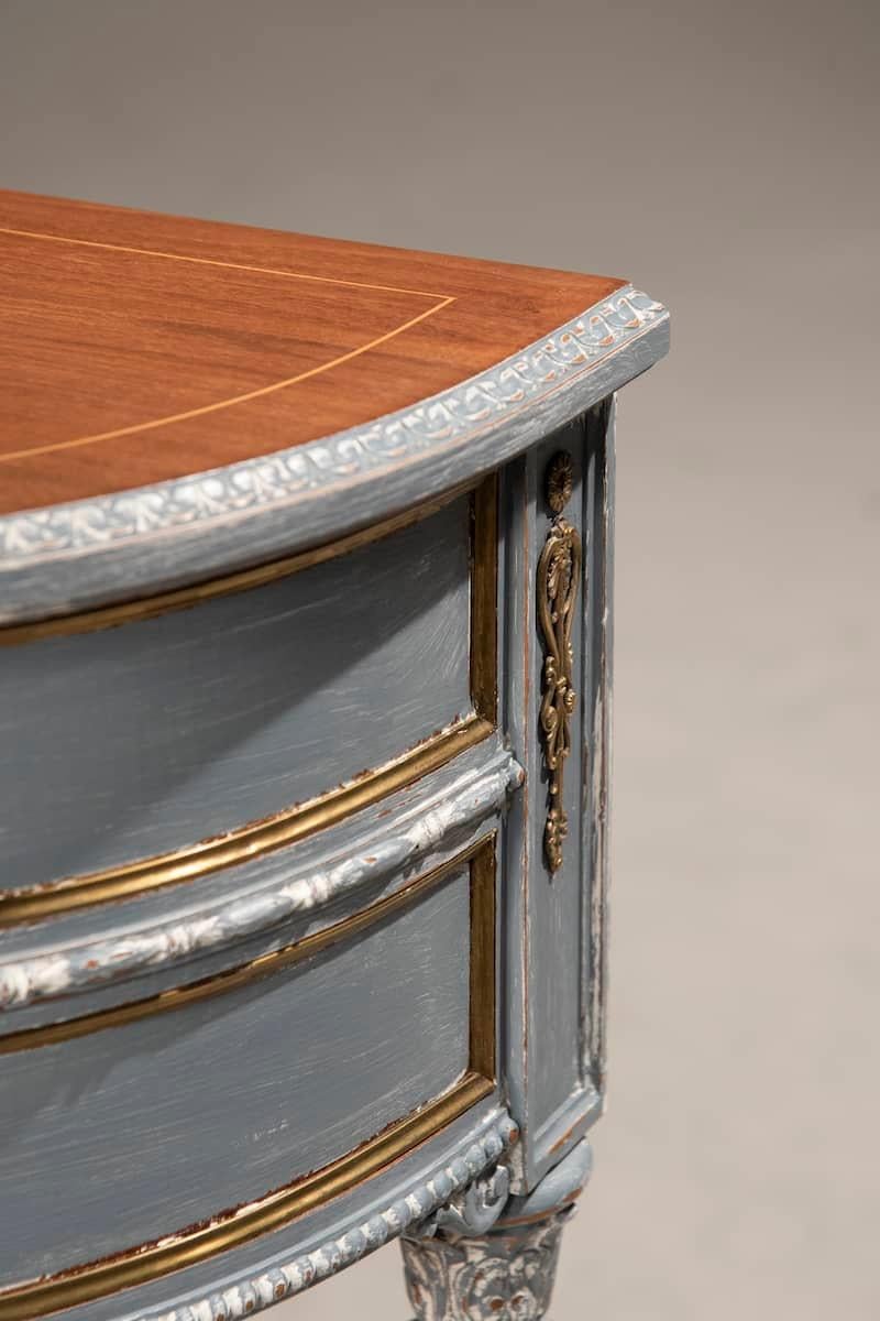 1950 Louis XVI Walnut With Original Bronzes Shabby Finish Console Table L 160 For Sale 7