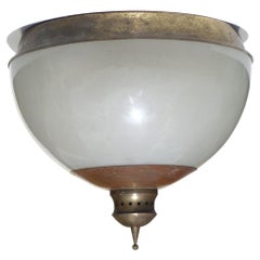 1950 Luigi Caccia Dominioni by Azucena Brass Flushmount Lamp