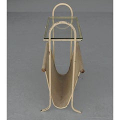 1950 Magazine Rack in Metal After M. Matégot