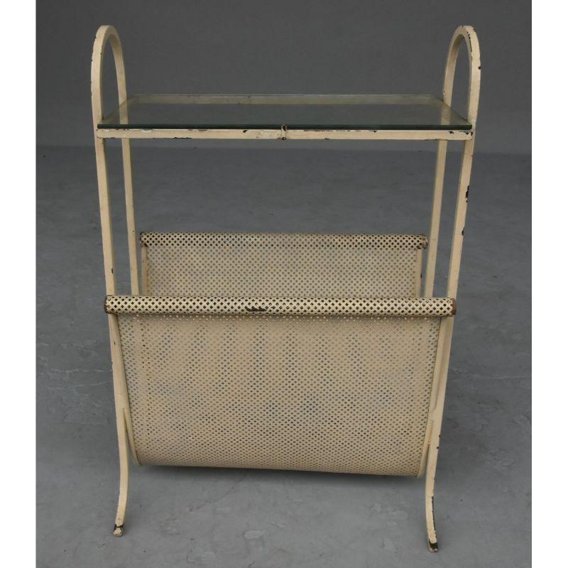 20th Century 1950 Magazine Rack in Metal After M. Matégot For Sale