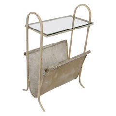 1950 Magazine Rack in Metal After M. Matégot
