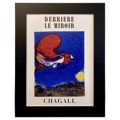 1950 Marc Chagall Lithograph Cover for Derriere le Miroir, No. 27/28, Paris 1950 Marc Chagall Lithograph Cover for Derriere le Miroir, No. 27/28, Paris