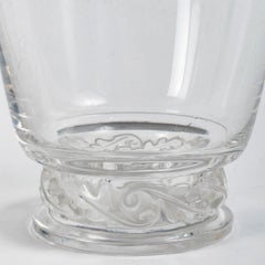 1950 Marc Lalique - Tablewares Saint Hubert Crystal Glasses Tumblers Goblets