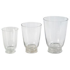 Vintage 1950 Marc Lalique - Tablewares Saint Hubert Crystal Glasses Tumblers Goblets