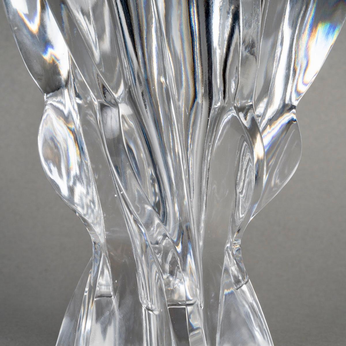 Francese 1950 Marc Lalique - Vaso Everest in cristallo chiaro in vendita