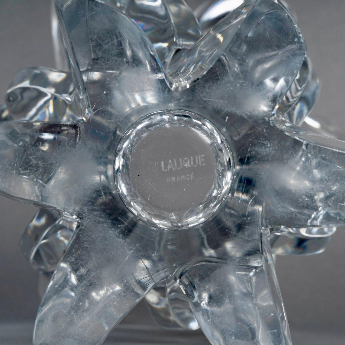 Stampato 1950 Marc Lalique - Vaso Everest in cristallo chiaro in vendita