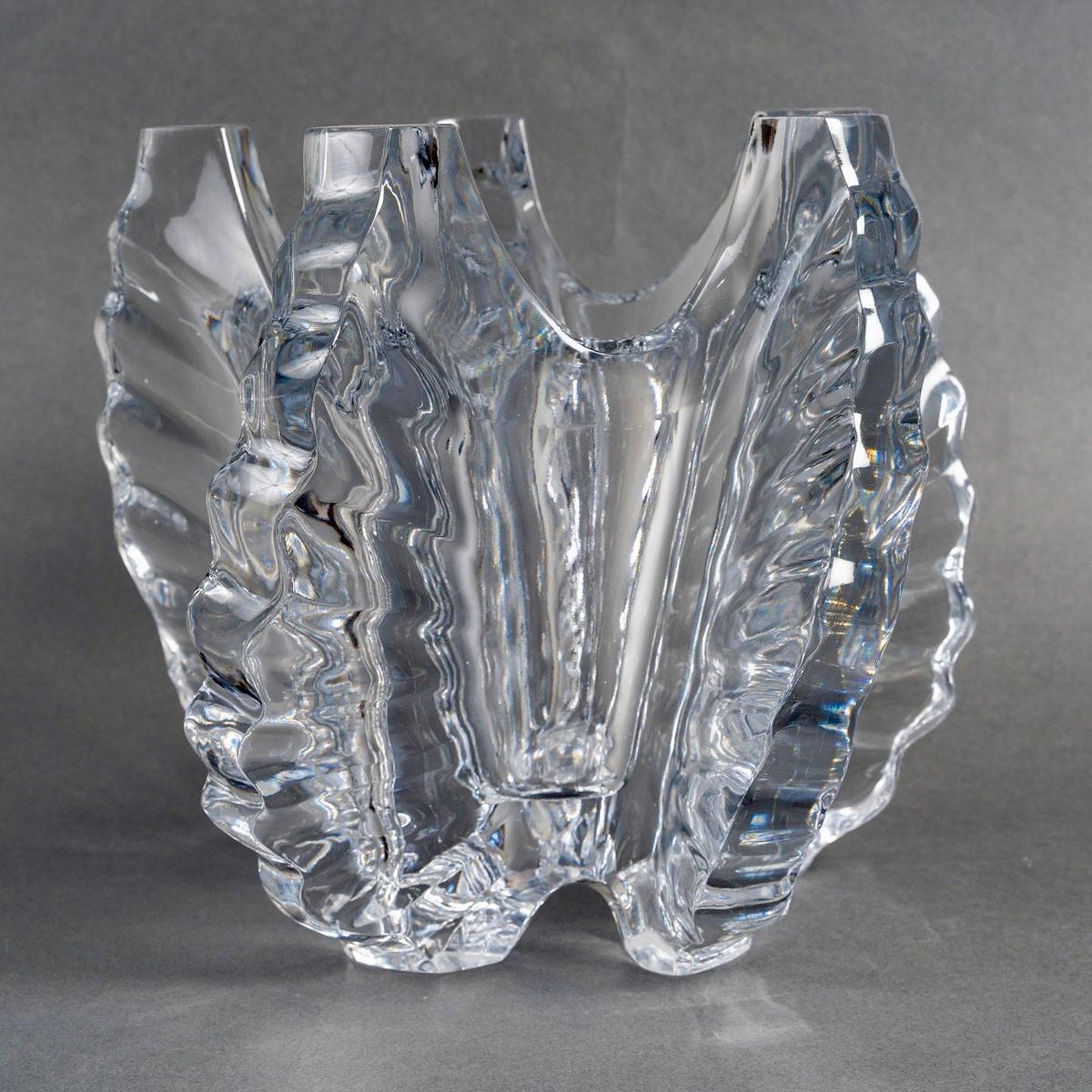 Art Déco 1950 Marc Lalique - Vaso di cristallo Mandragon in vendita