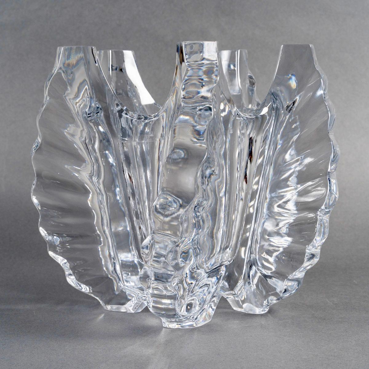 Francese 1950 Marc Lalique - Vaso di cristallo Mandragon in vendita