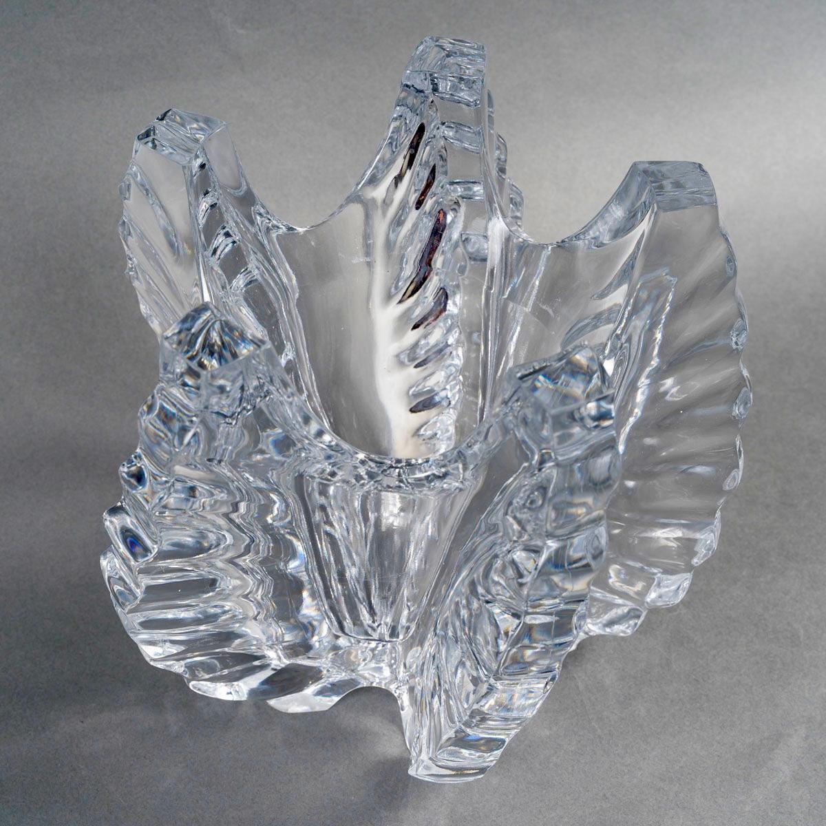 Stampato 1950 Marc Lalique - Vaso di cristallo Mandragon in vendita