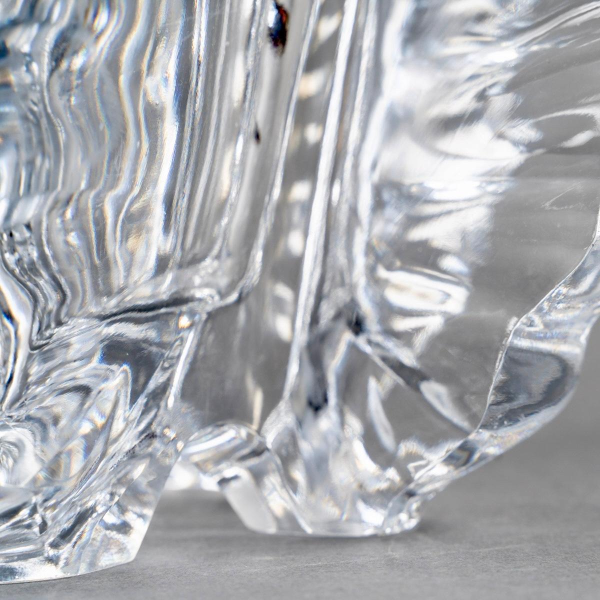 1950 Marc Lalique - Vaso di cristallo Mandragon in vendita 1