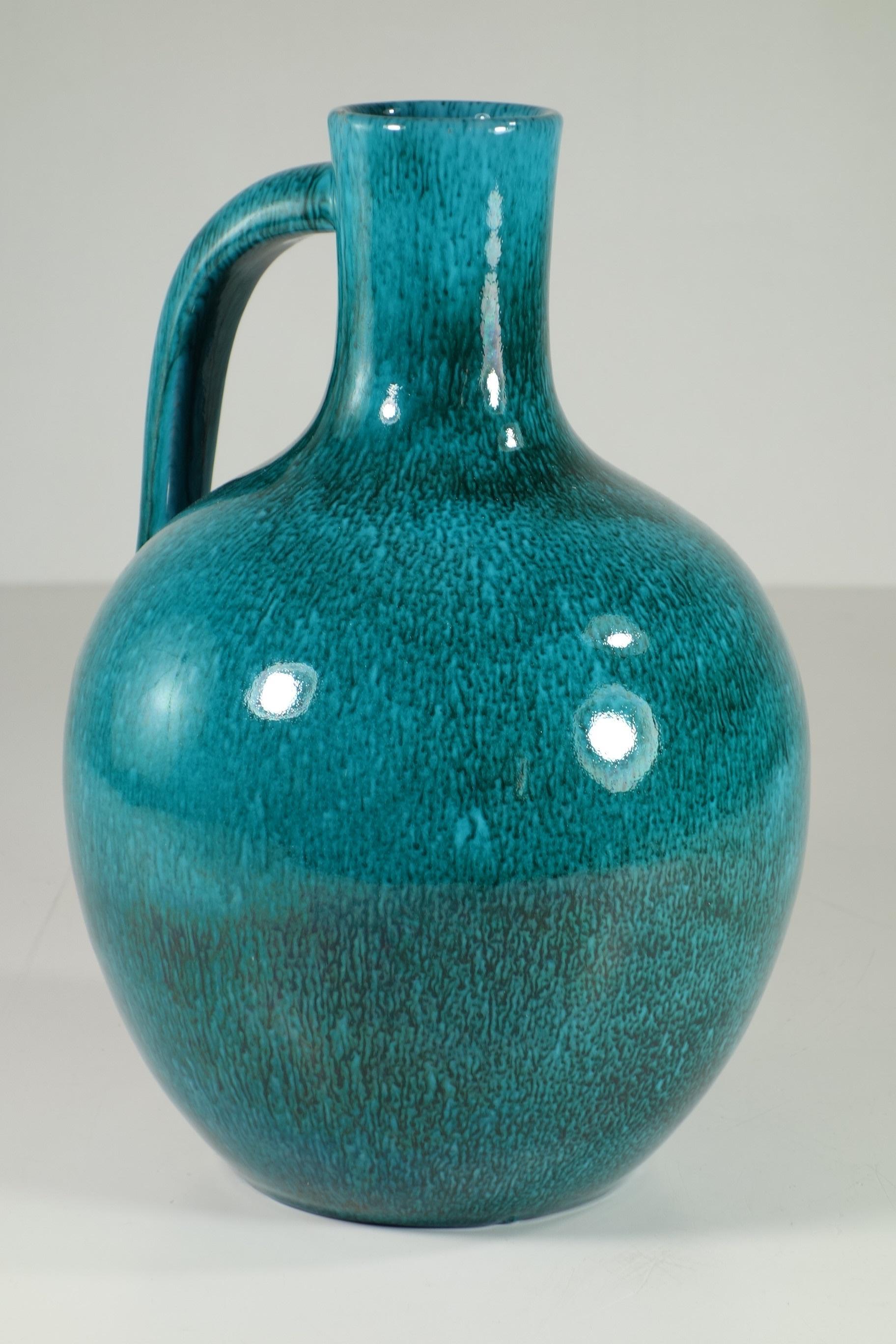 1950 Marcello Fantoni Italian Mid Century Modern Ceramic Vase In Good Condition For Sale In Brescia, IT