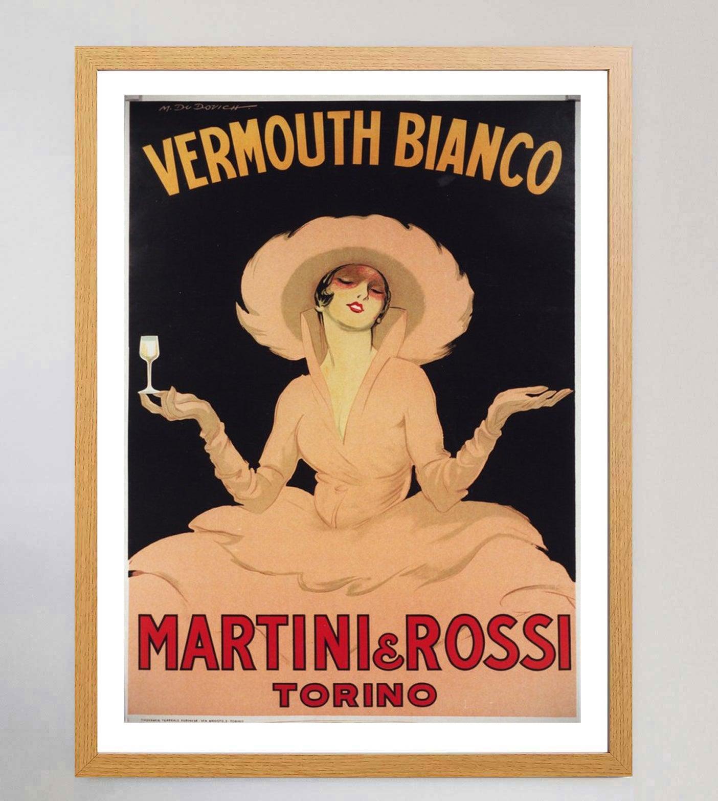 italien Affiche vintage d'origine Martini & Rosso, 1950 en vente