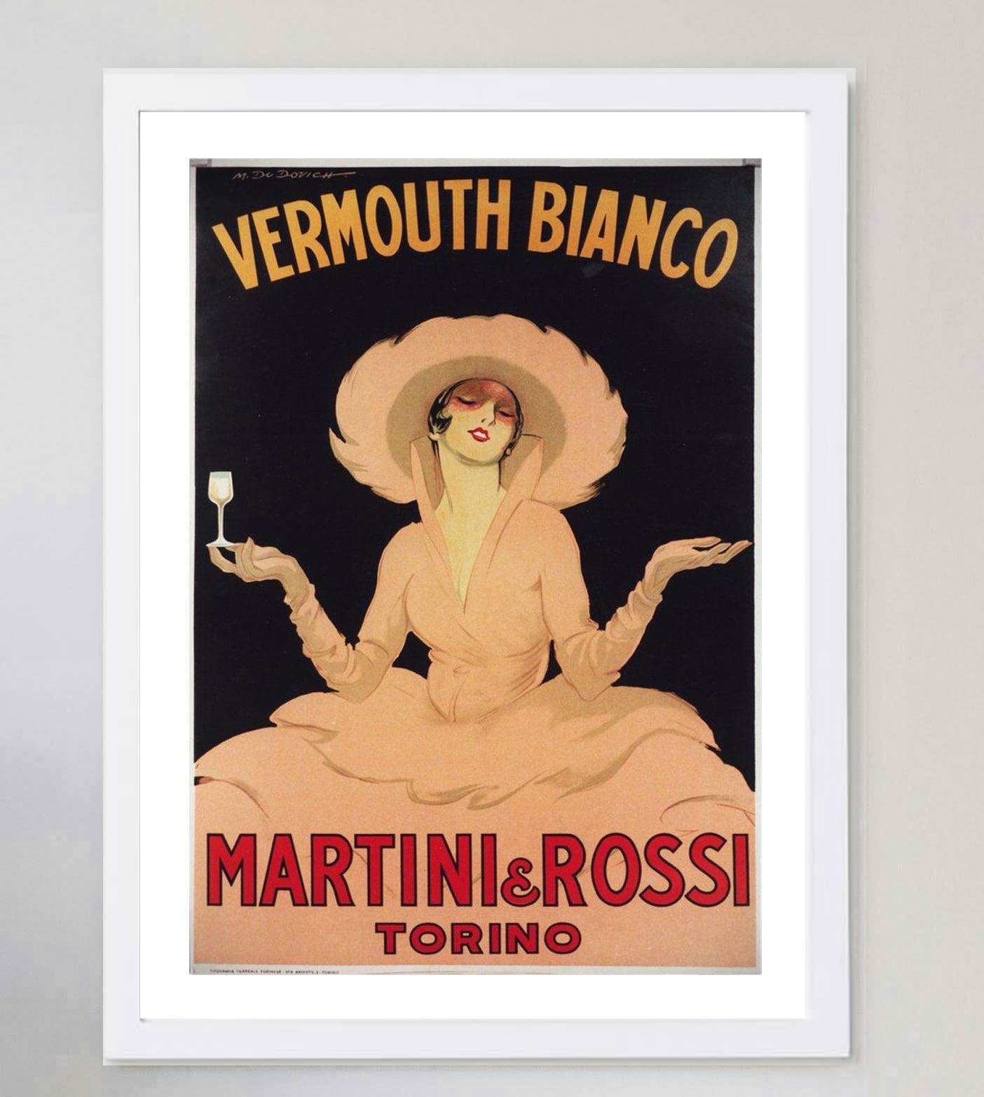 Affiche vintage d'origine Martini & Rosso, 1950 Bon état - En vente à Winchester, GB