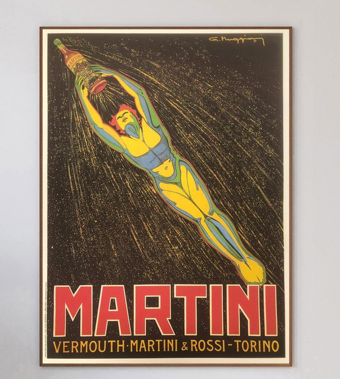 1950 Martini Vermouth Original Vintage Poster For Sale at 1stDibs