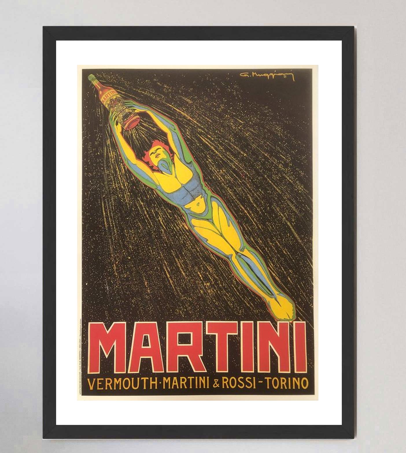 1950 Martini Vermouth Original Vintage Poster For Sale at 1stDibs