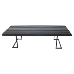 1950 Metal and Lacquered Wood Coffee Table