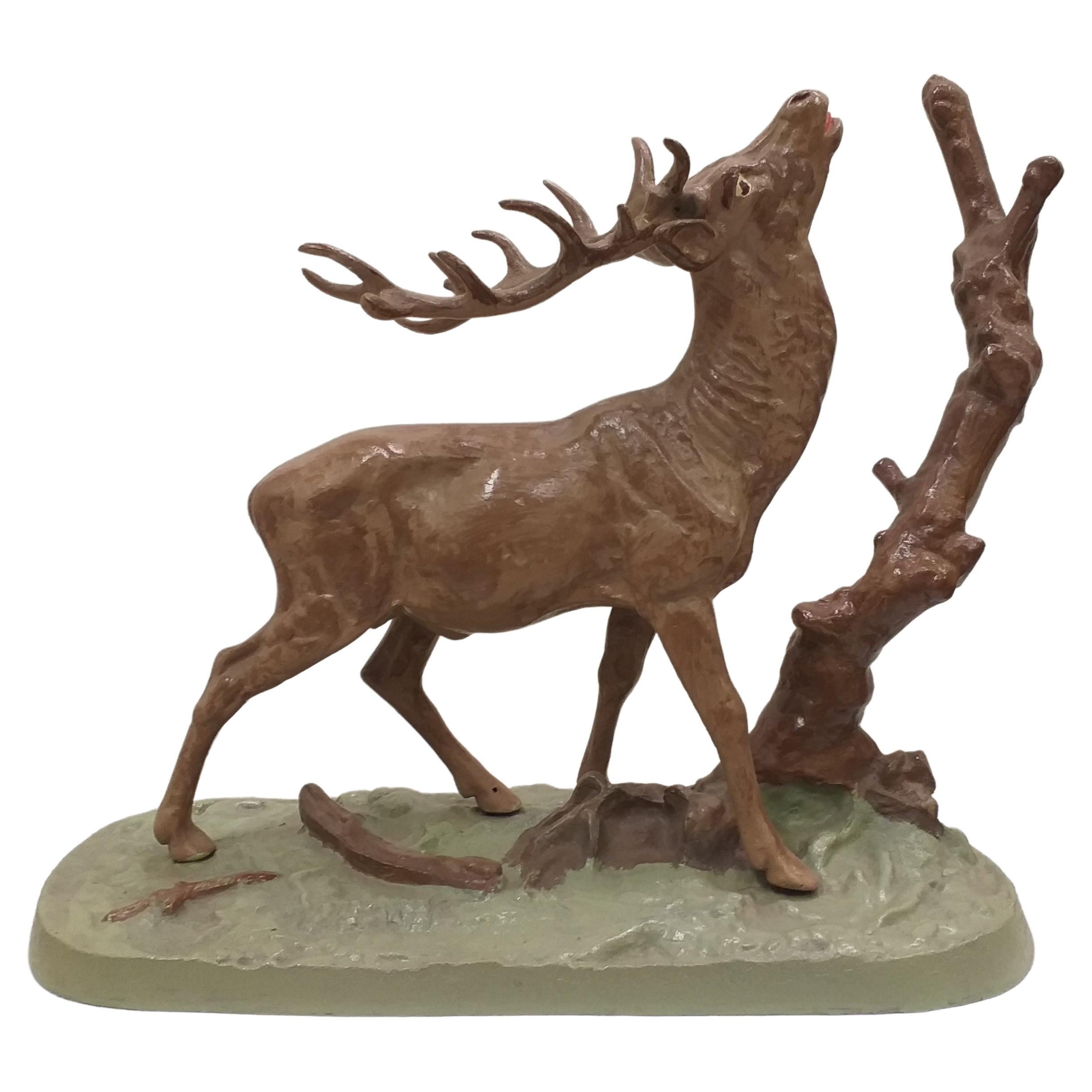 1950 Metal deer sculpture, Czechoslovakia