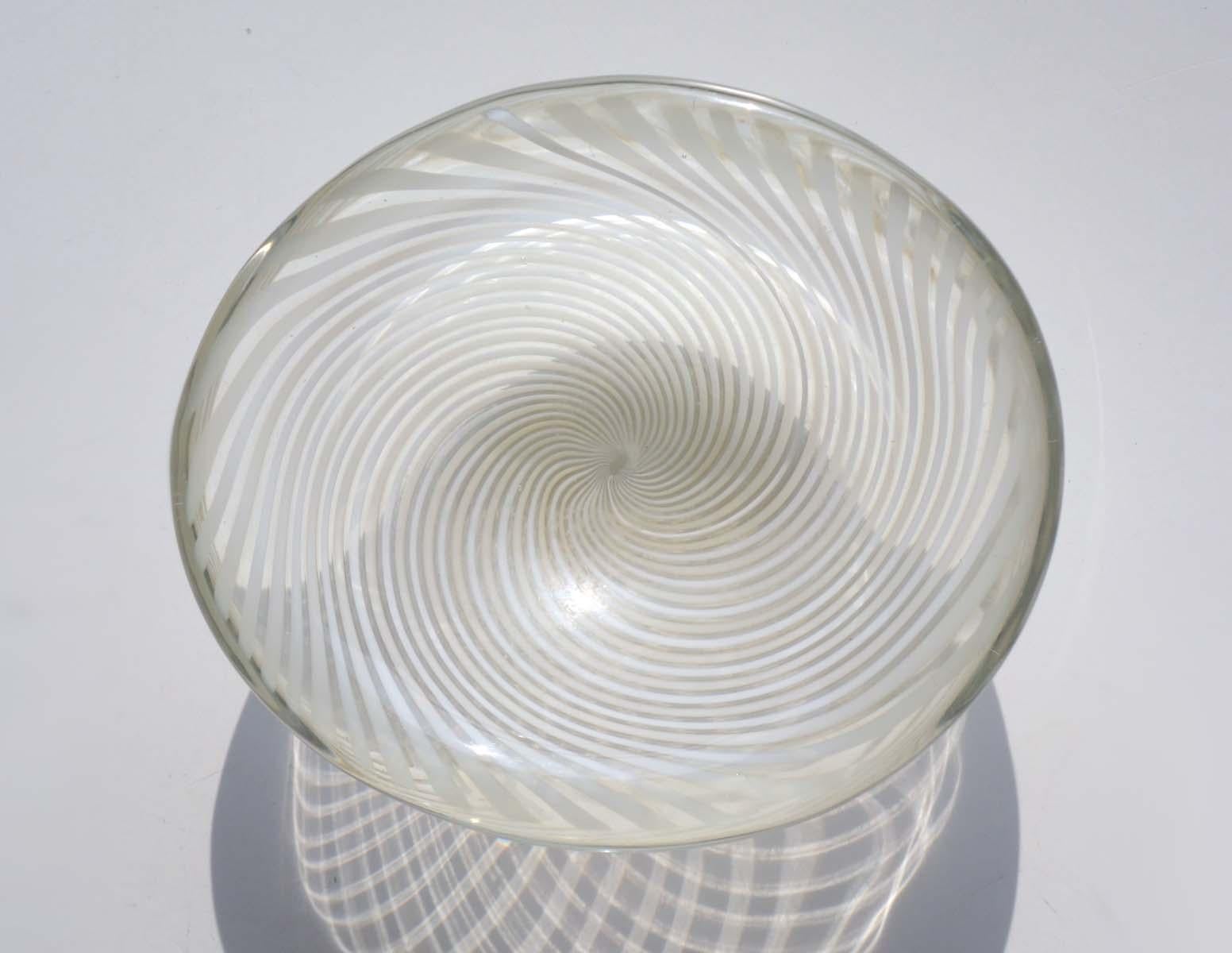 Weiße Murano-Glasschale 