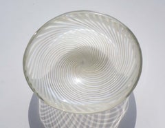 1950 "Mezza Filigrana" Carlo Scarpa Venini Italian design Murano Glass Bowl