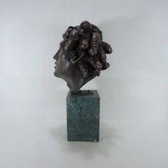 Michail Larionov Russian Avant-Garde Bronze Sculpture Gorgon Medusa, 1950