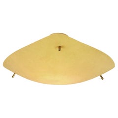 1950, Mid Century Flying Saucer Flush Mount in der Art von Carl Auböck