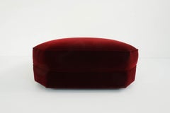 1950 Mid-Century Modern Italian Big Square Pouf Center Seated