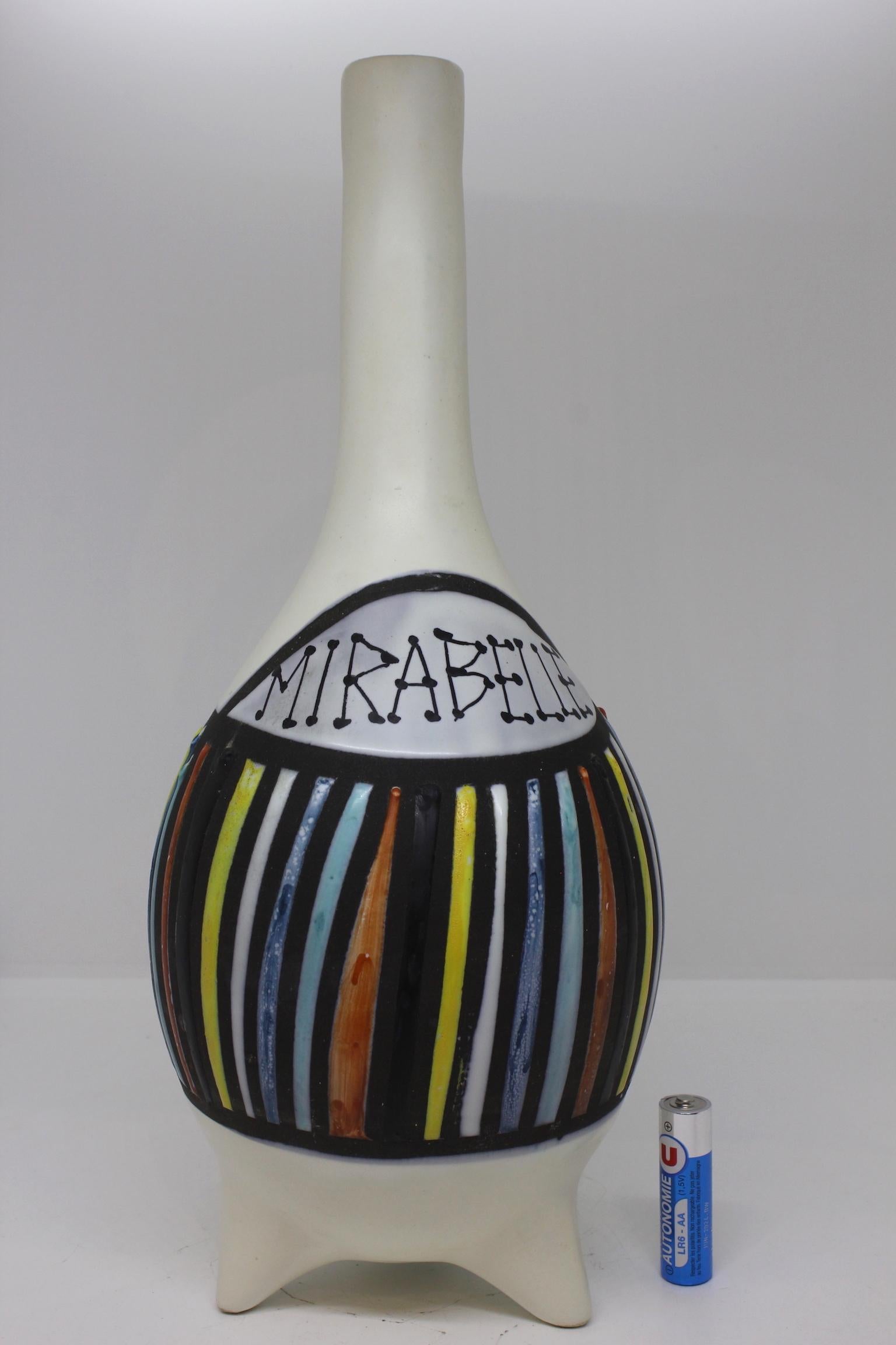1950 Mirabelle Bottle by Roger Capron For Sale 4