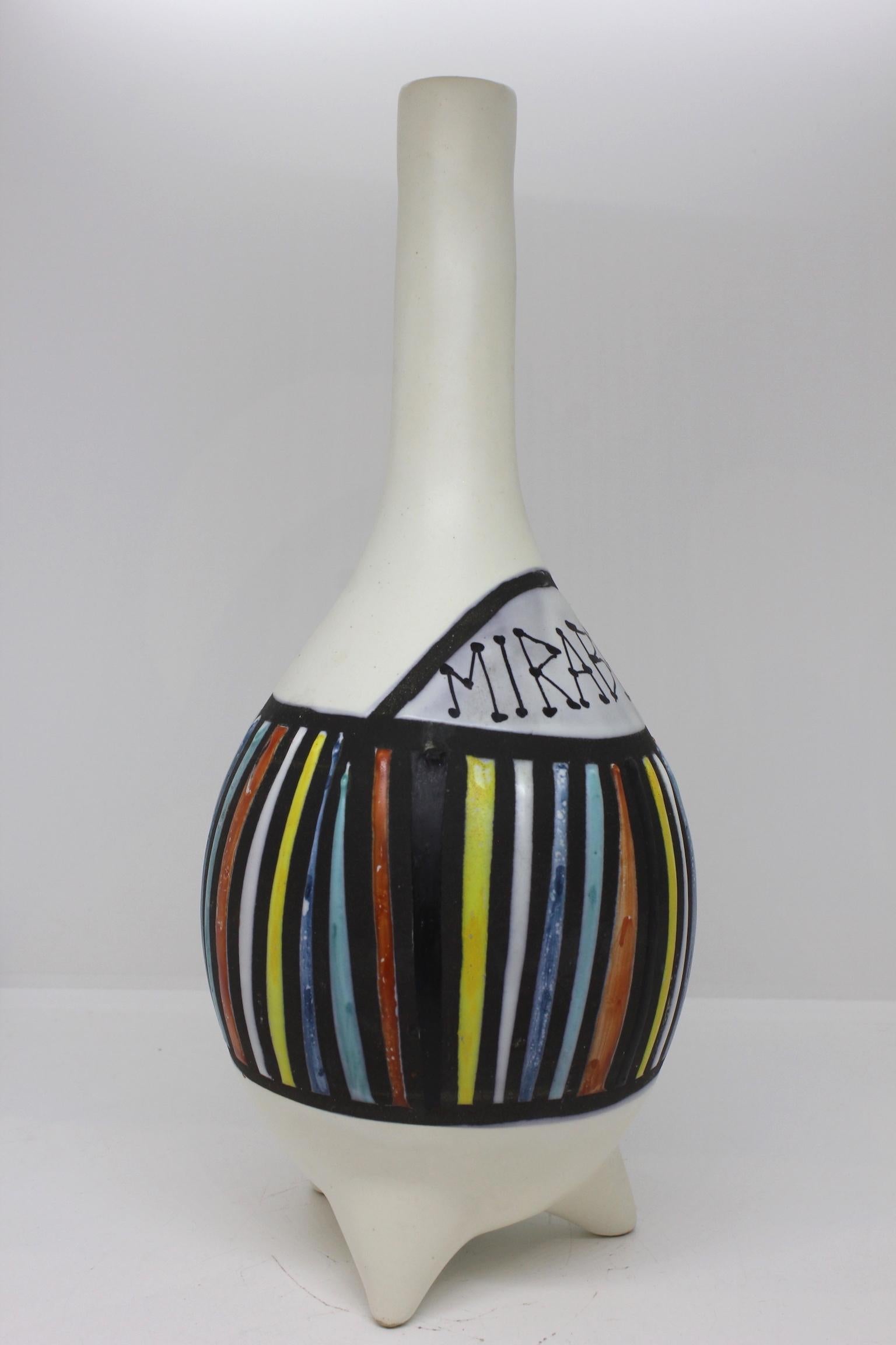 1950 Mirabelle Bottle by Roger Capron In Good Condition For Sale In Marseille, FR