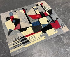 Tapis d'artiste moderniste 1950