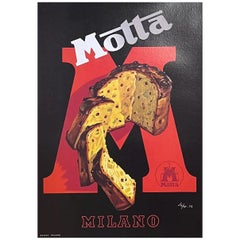 1950 Motta Milano Panettone Original Vintage Poster