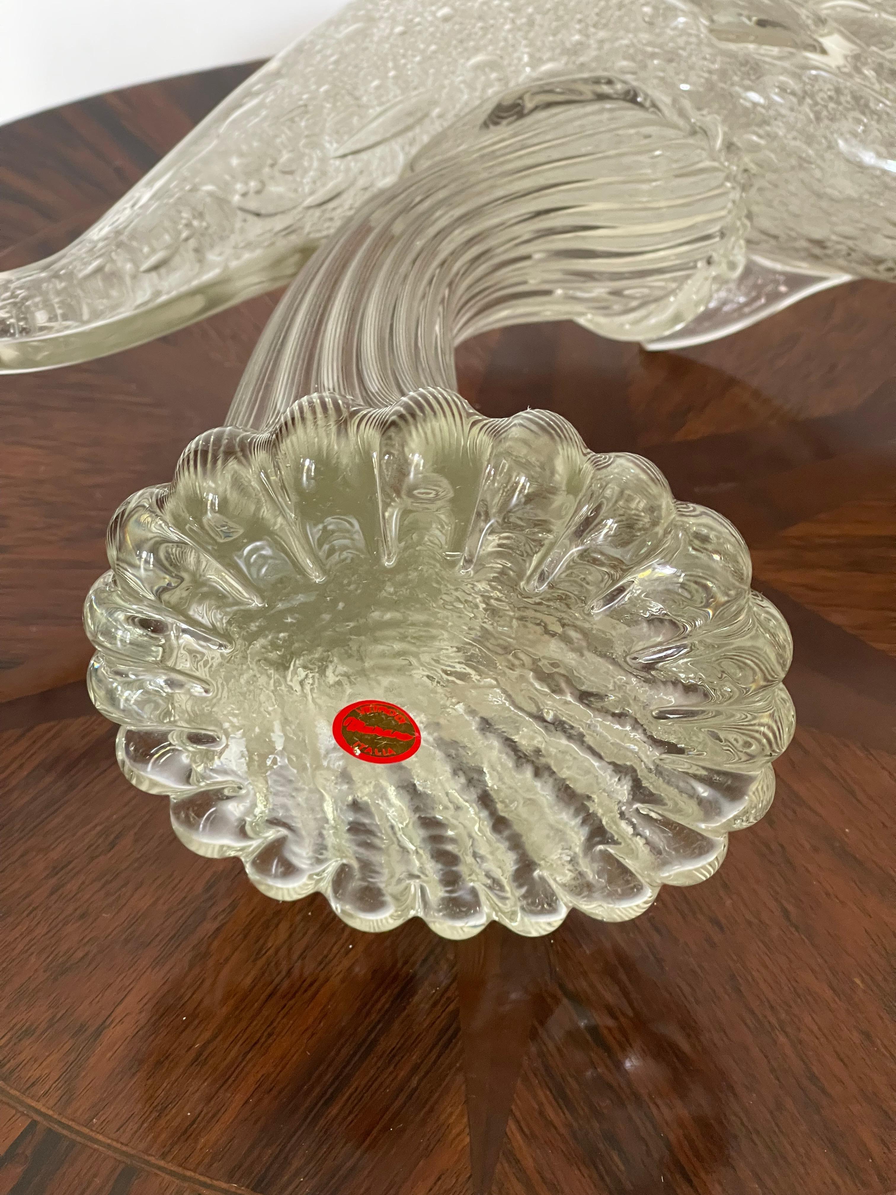 1950 Delfín de cristal de Murano mediados del siglo XX en venta