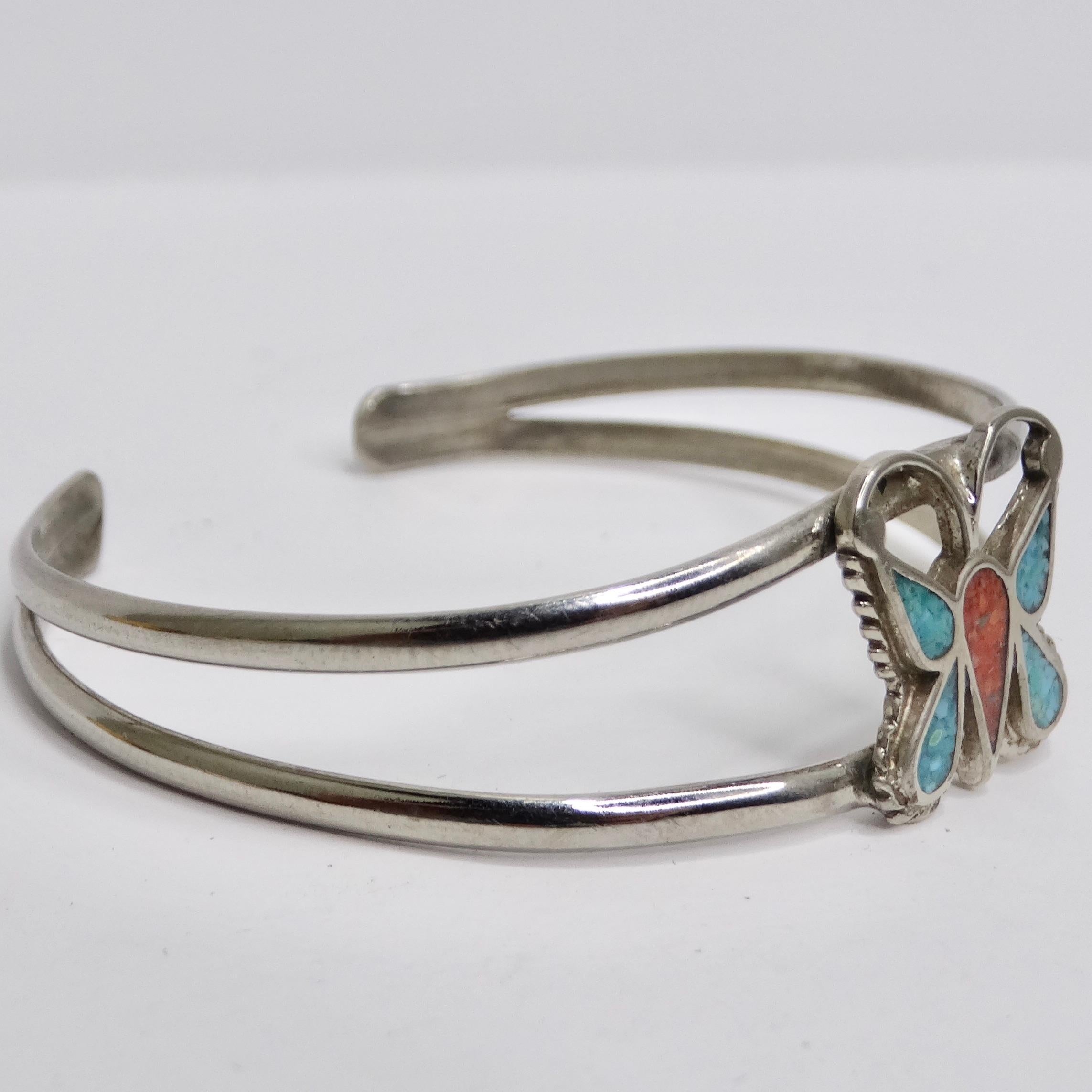 1950 Navajo Silber Schmetterlings-Manschettenarmband aus Silber für Damen oder Herren im Angebot