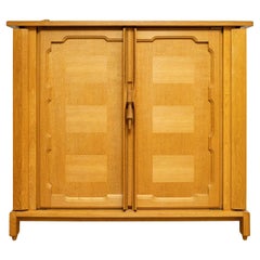 1950 Oak Cabinet Model 'Bouvine' by Guillerme et Chambron by Votre Maison