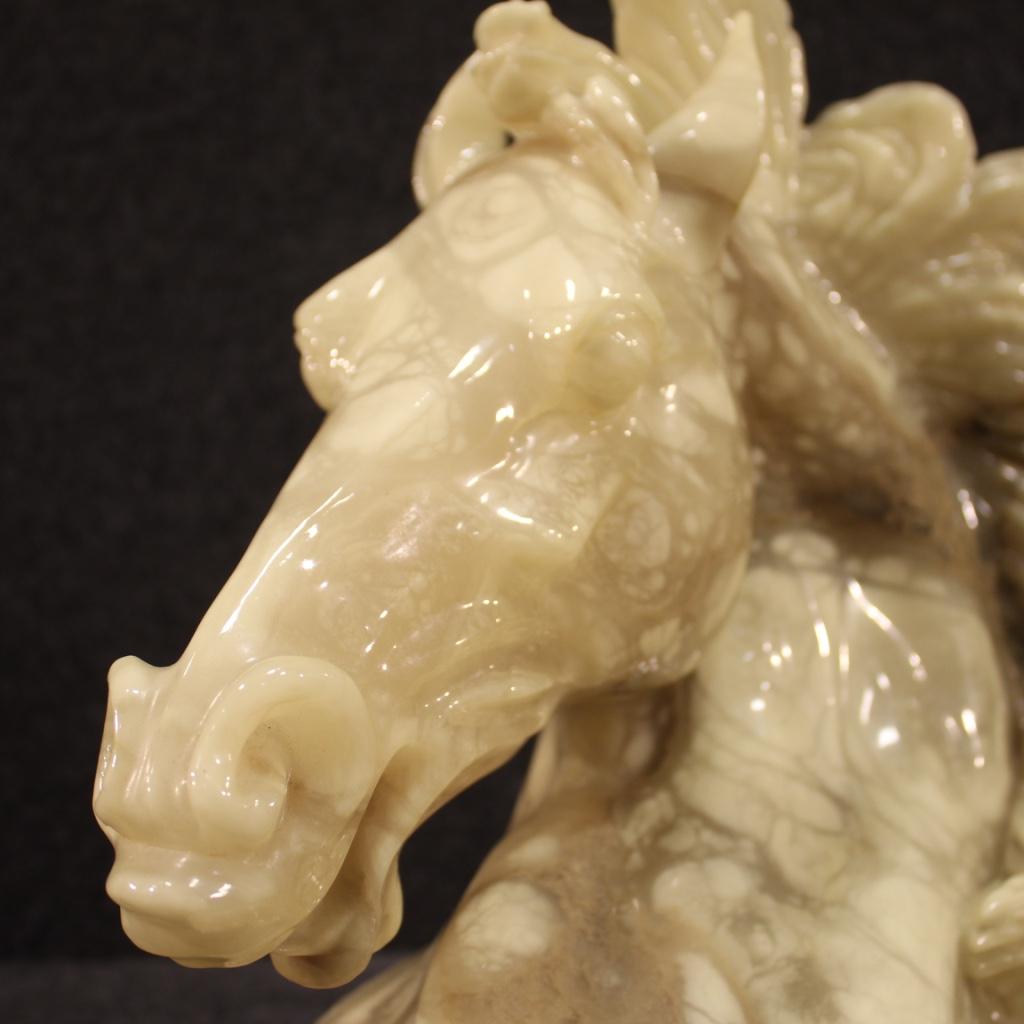 1950 Onyx Italian Horse Head Sculpture, 1950 1