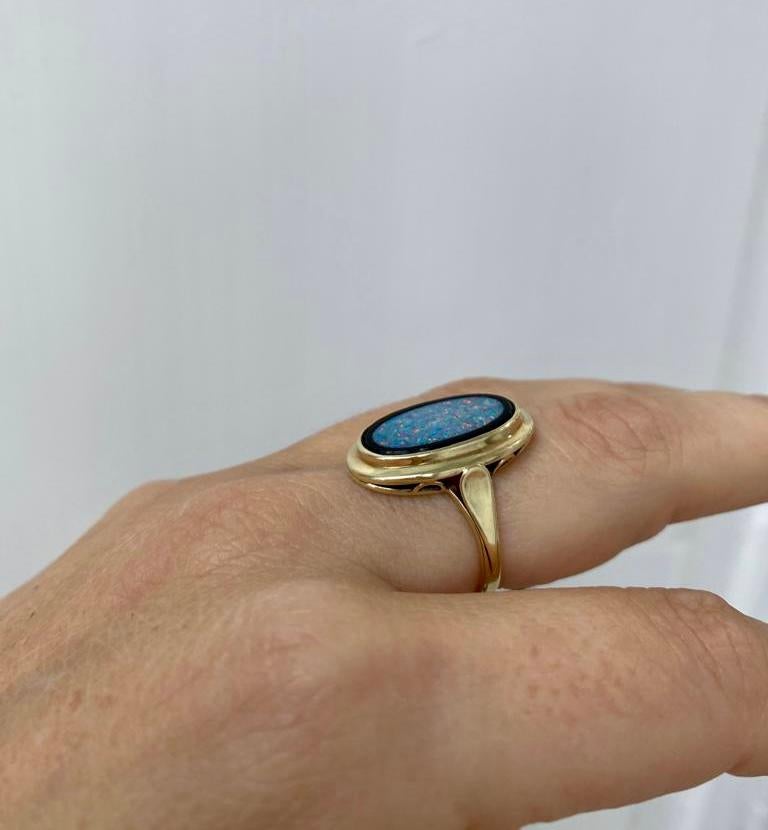 Goldring, Opal, Onyx, Gold, 1950 6