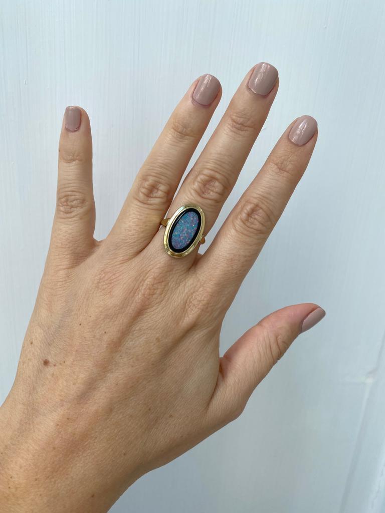 Goldring, Opal, Onyx, Gold, 1950 4