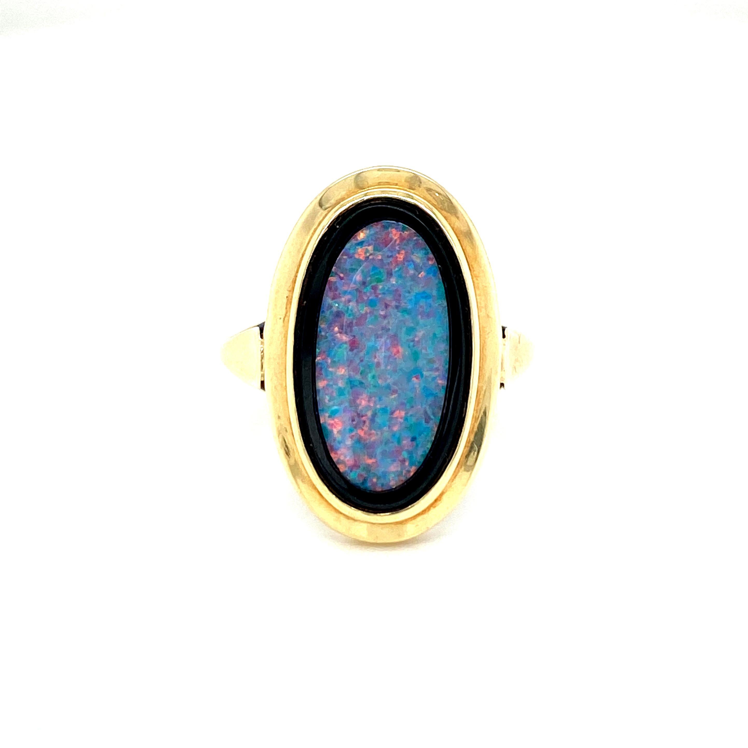 Goldring, Opal, Onyx, Gold, 1950 3