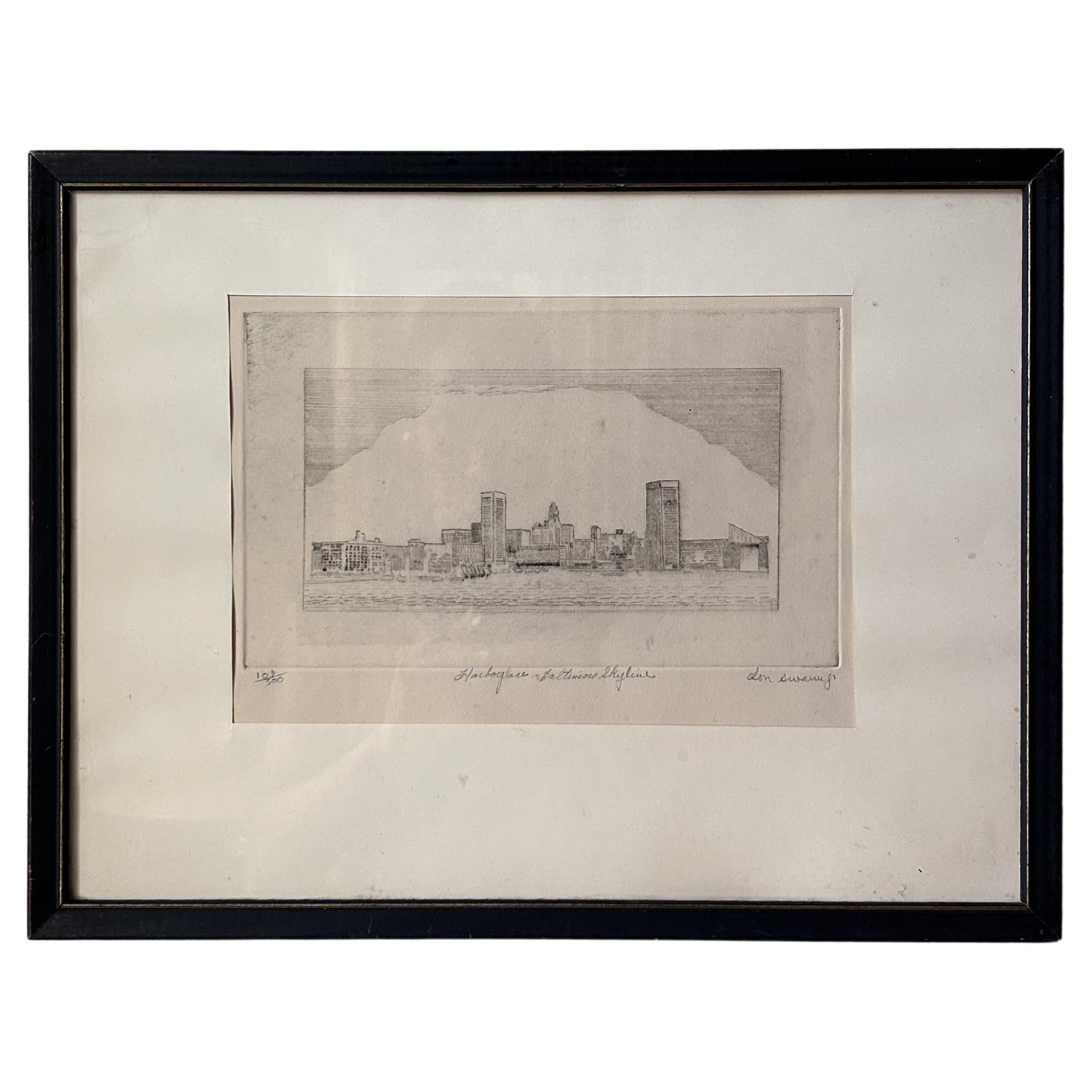 1950 Original Etching by Don Swann, Jr.