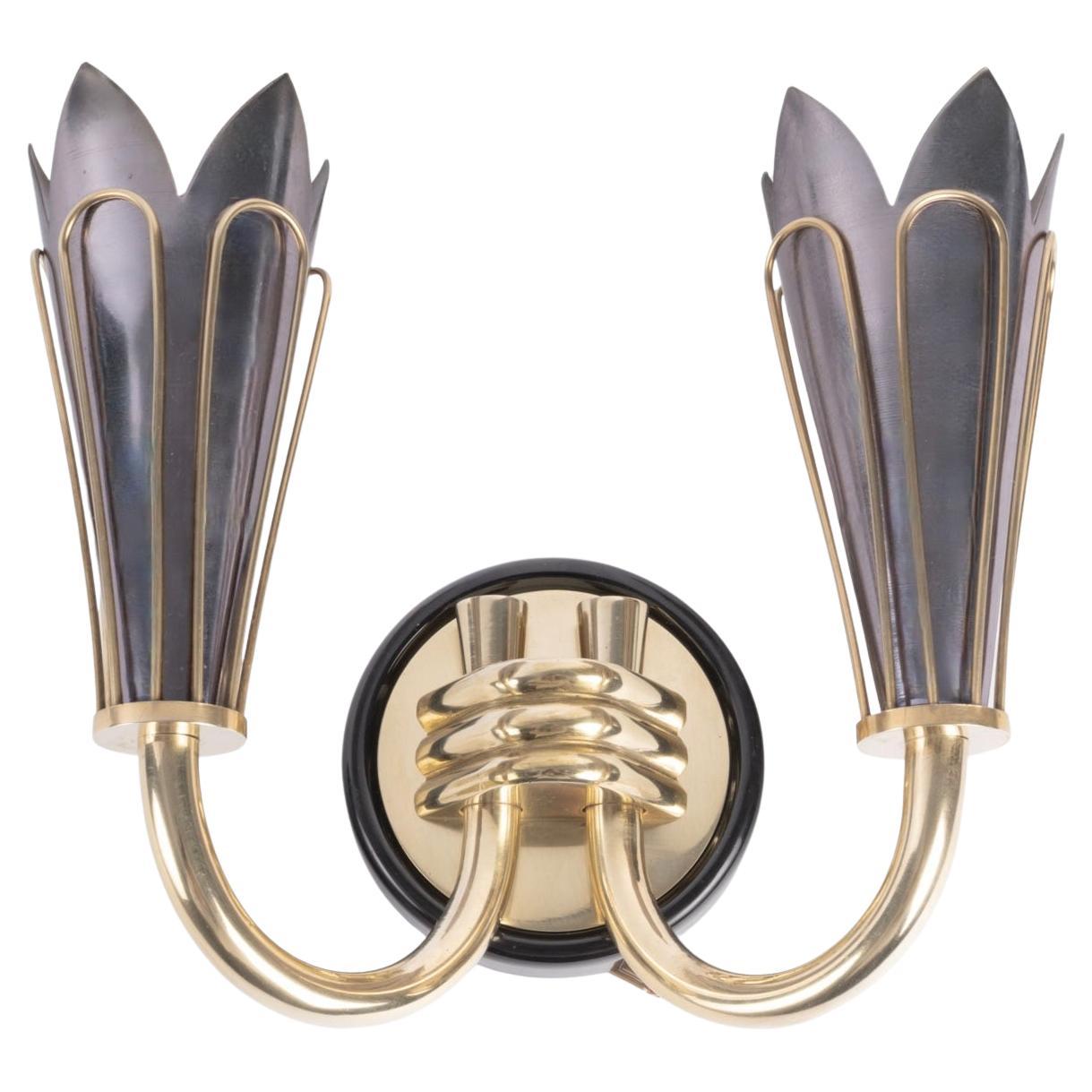 Paire d'appliques originales de 1950 par Marcel Asselbur en vente 2