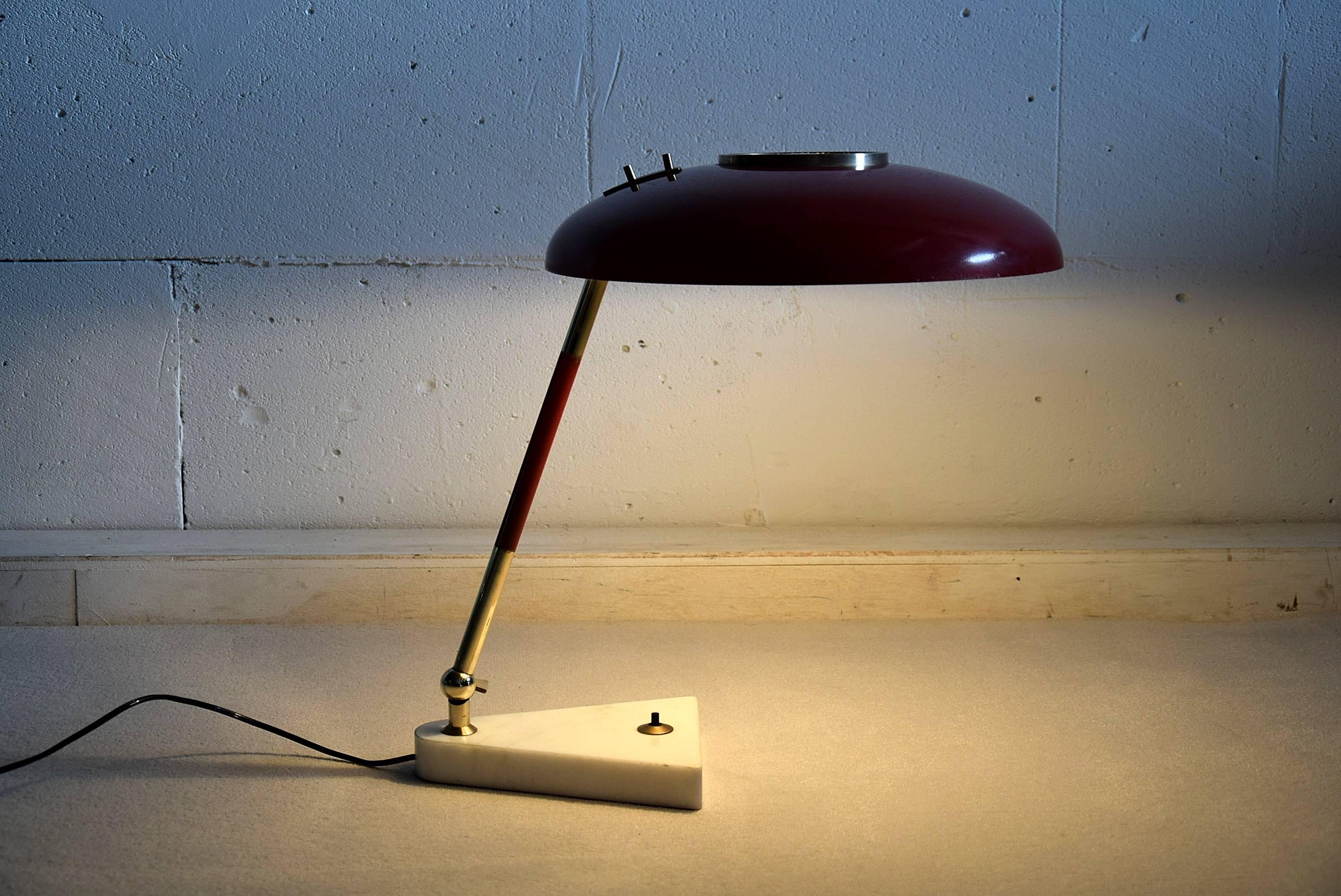 Mid-20th Century Mid Century Modern Oscar Torlasco  Italian Table Lamp for Lumi