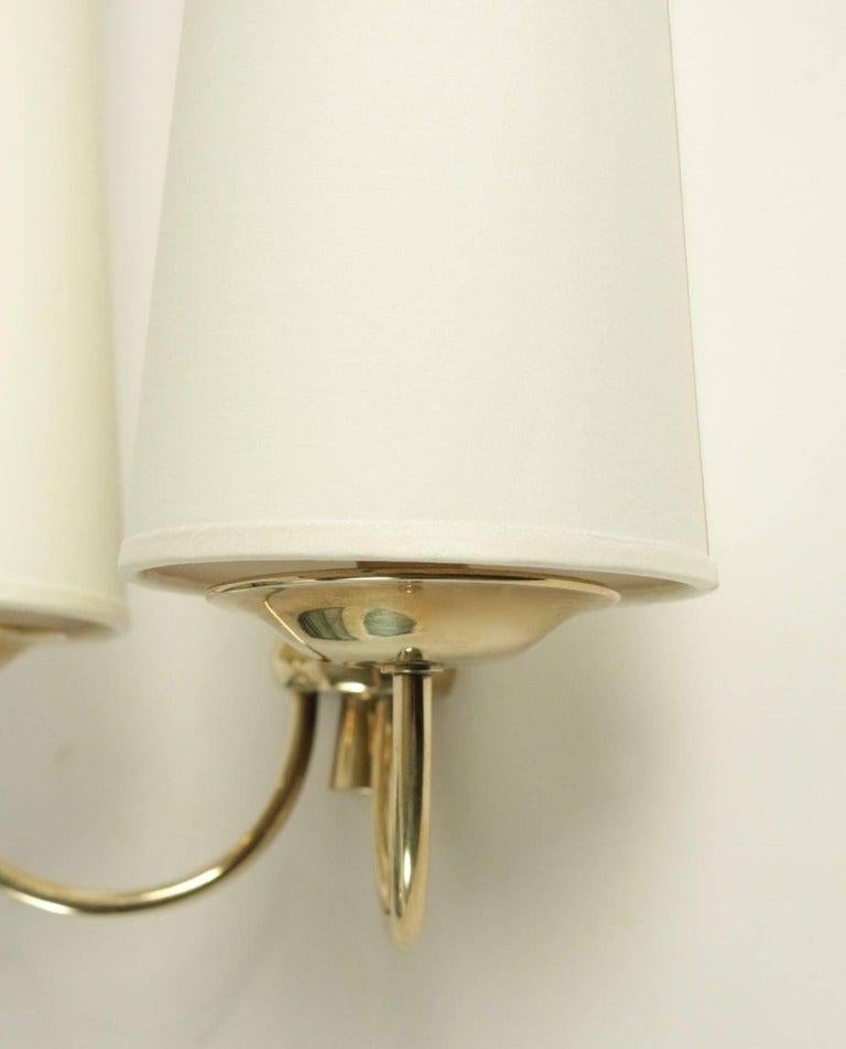 1950 Pair of Arlus Brass Sconces In Good Condition In Saint-Ouen, FR