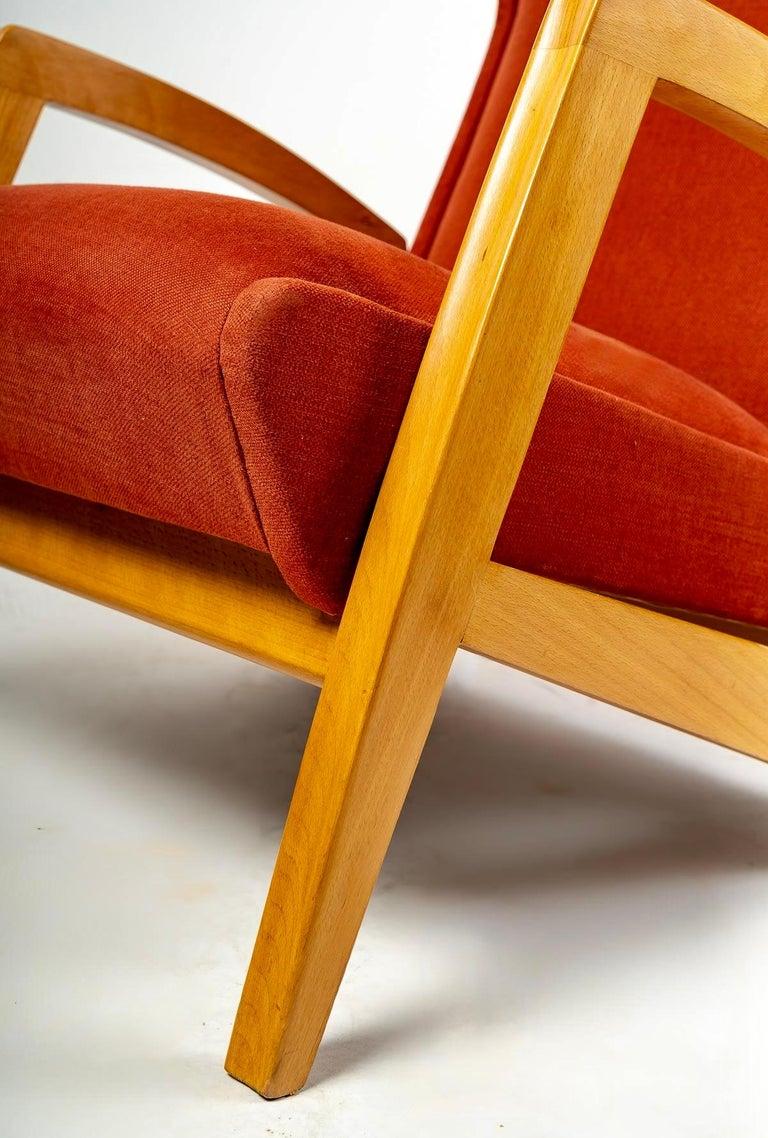 Milieu du XXe siècle 1950 Paire de Fauteuils Modèle FS144 par Jean René Caillette Editions Steiner en vente