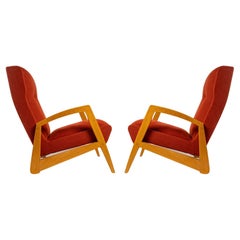 Vintage 1950 Pair of Armchairs Model FS144 by Jean René Caillette Editions Steiner