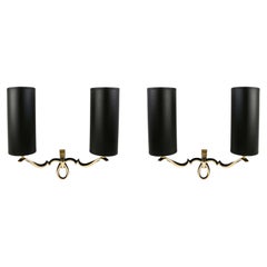 1950 Pair of bronze sconces Atelier Petitot